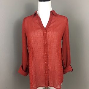 The Limited Red Button Down Top